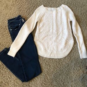 Vanity Jeans and Cream Sweater